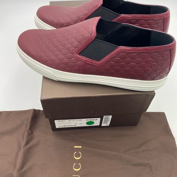 Men’s Gucci monogram mini GG slip on sneakers size 10 made in Italy - Picture 11 of 11
